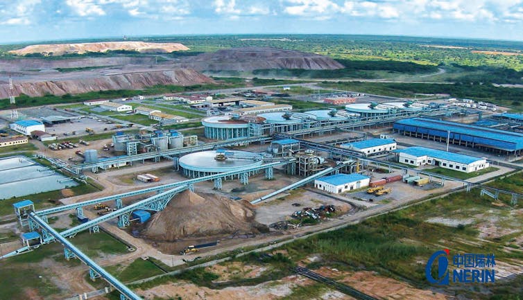 Aerial image of Luanshya copper mine in Zambia.