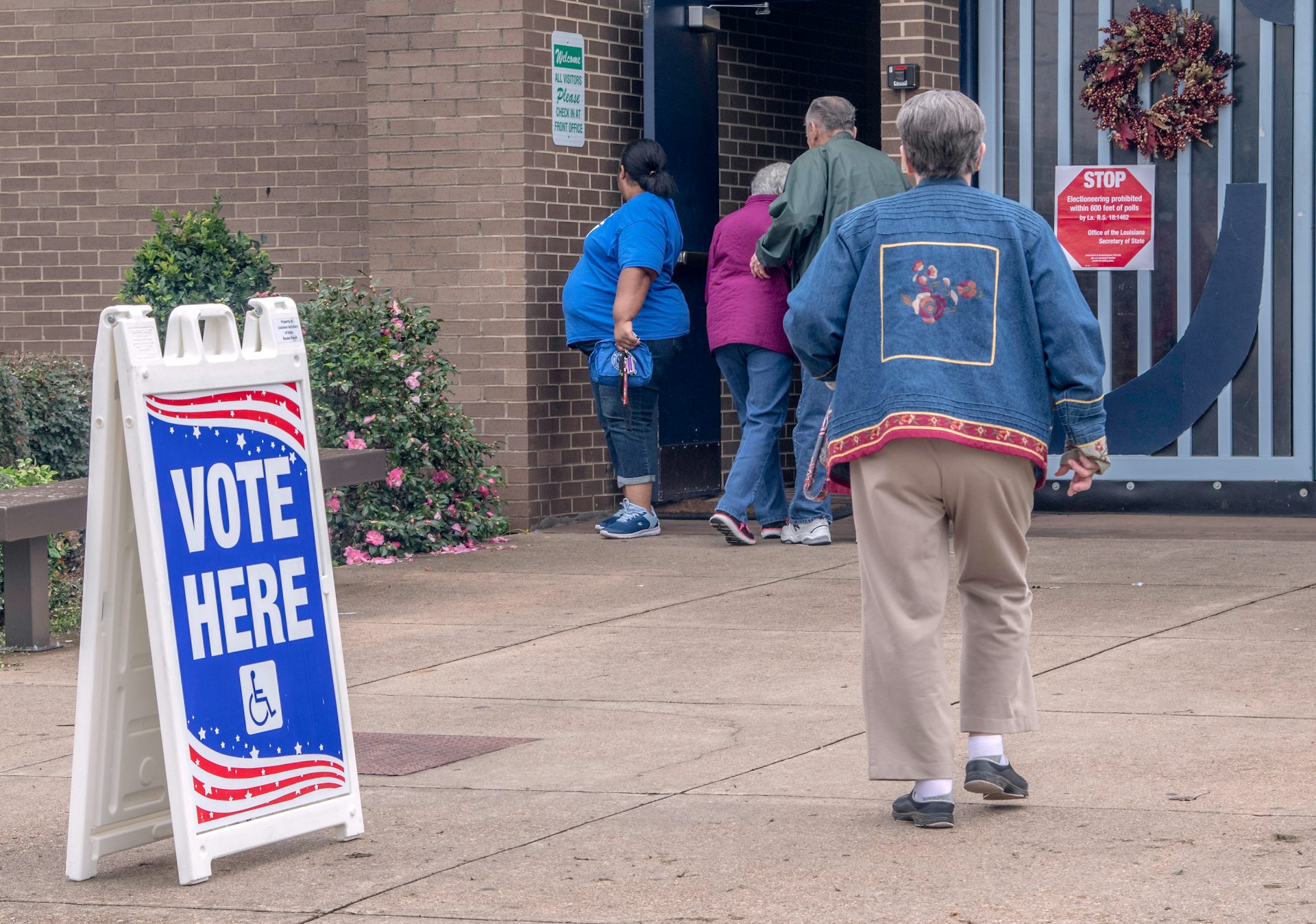 People vote in Louisiana