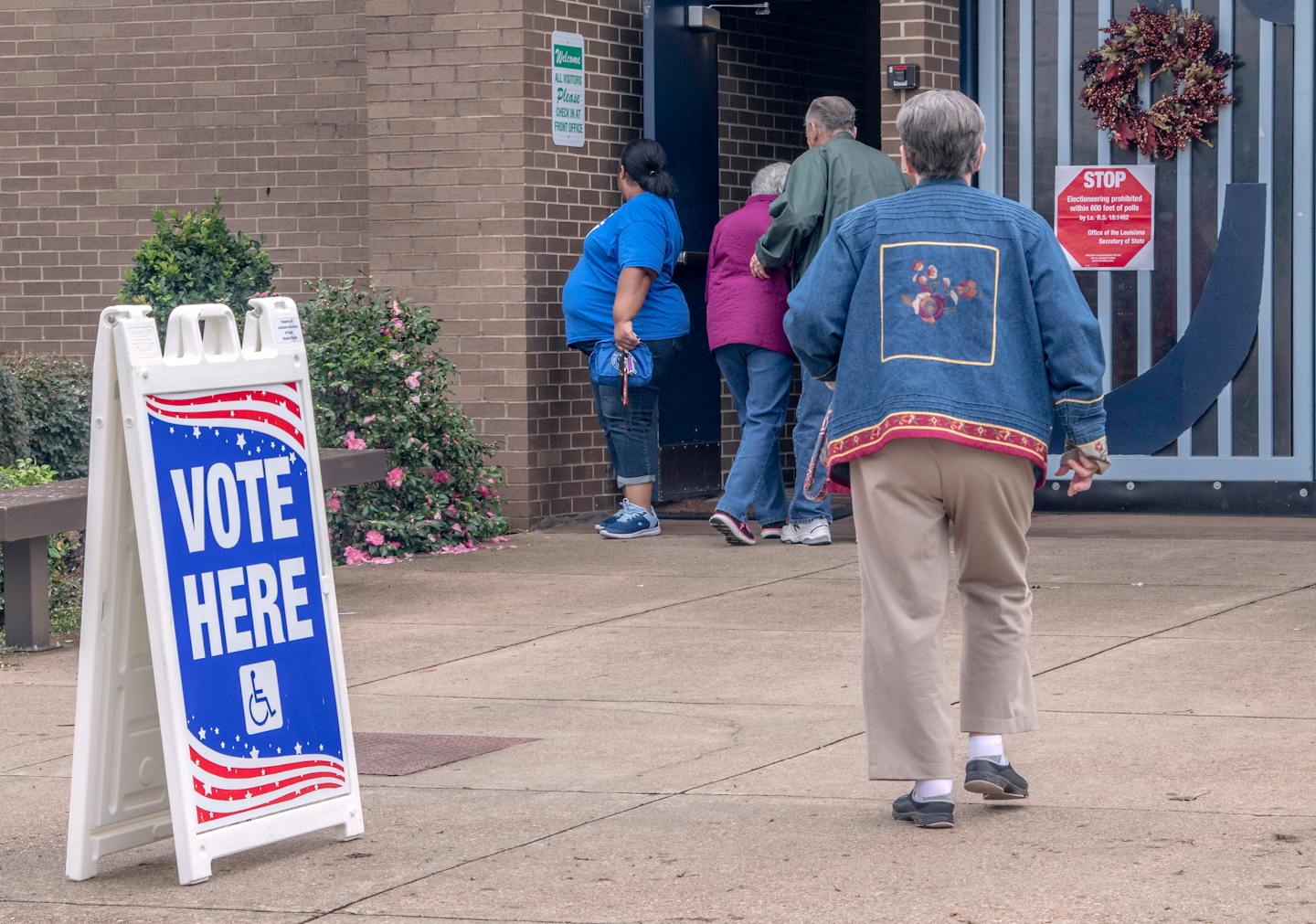 People vote in Louisiana