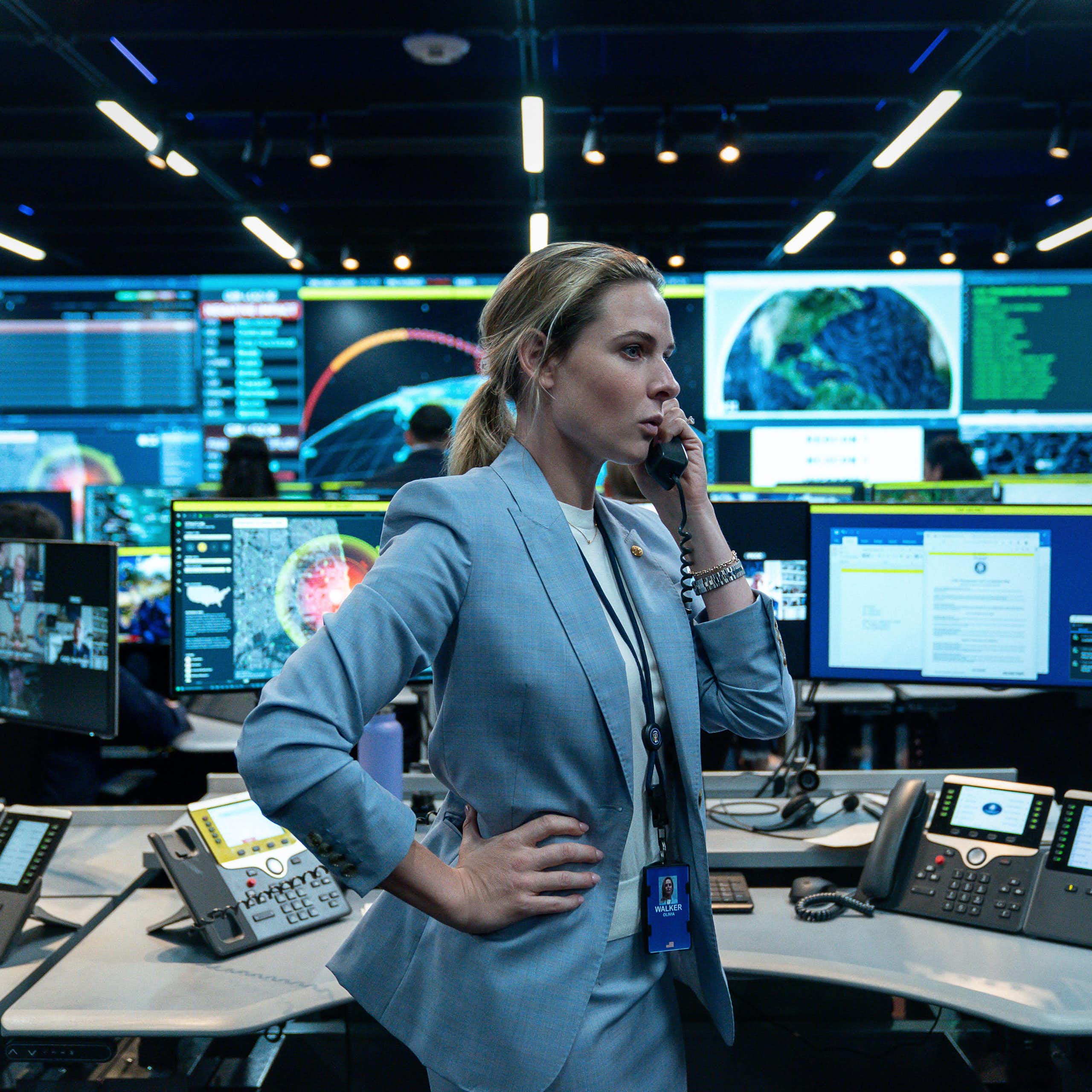 Rebecca Ferguson on the set of A House of Dynamite.