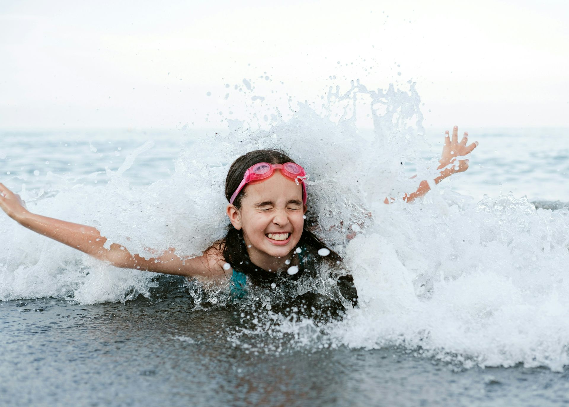 A child in the sea