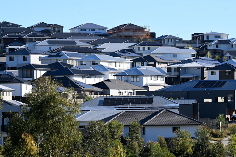 Houses are seen in Brisbane