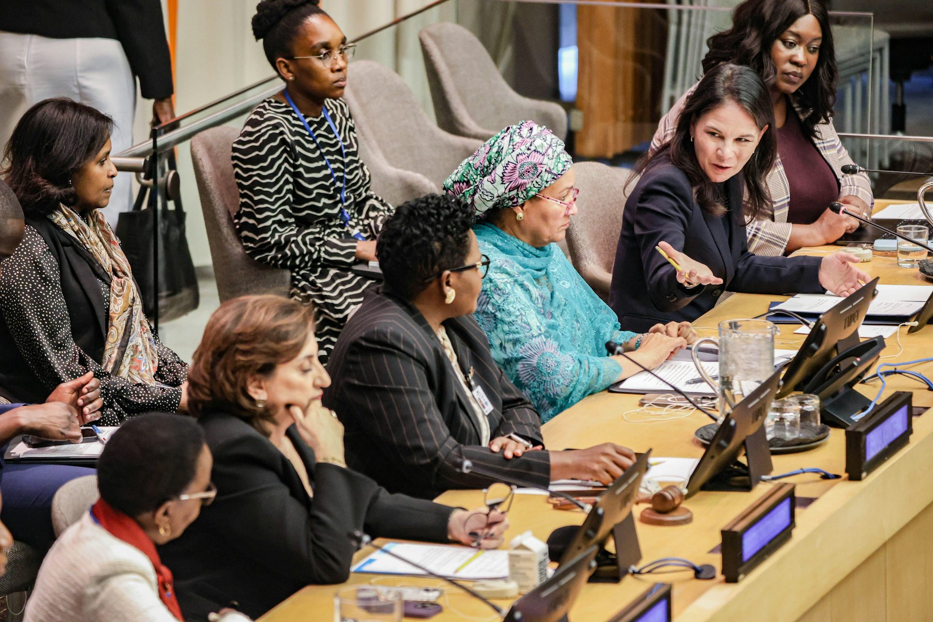 Delegates at the UN general assembly debate on women, peace and security, October 2025.