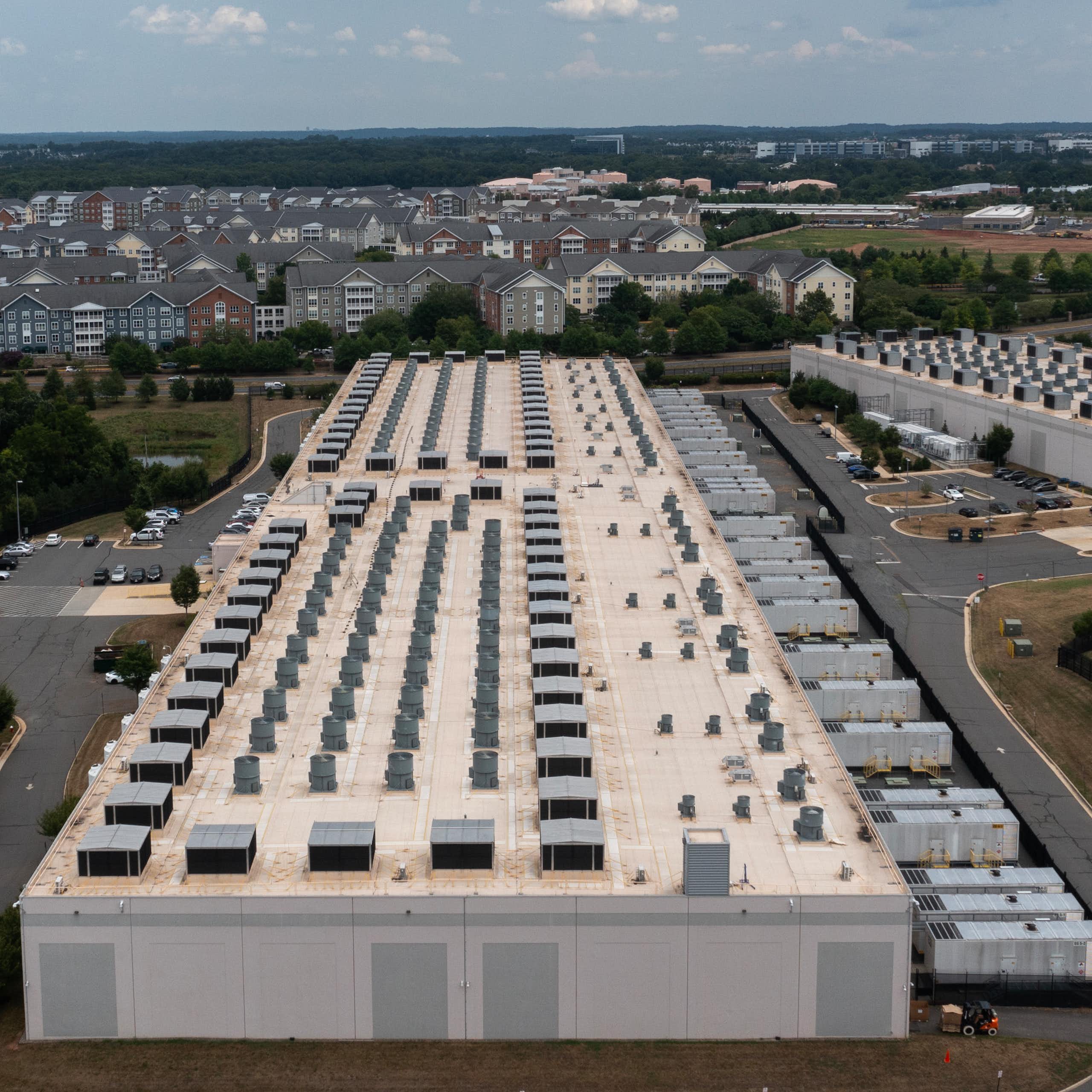 a massive warehouse-like building