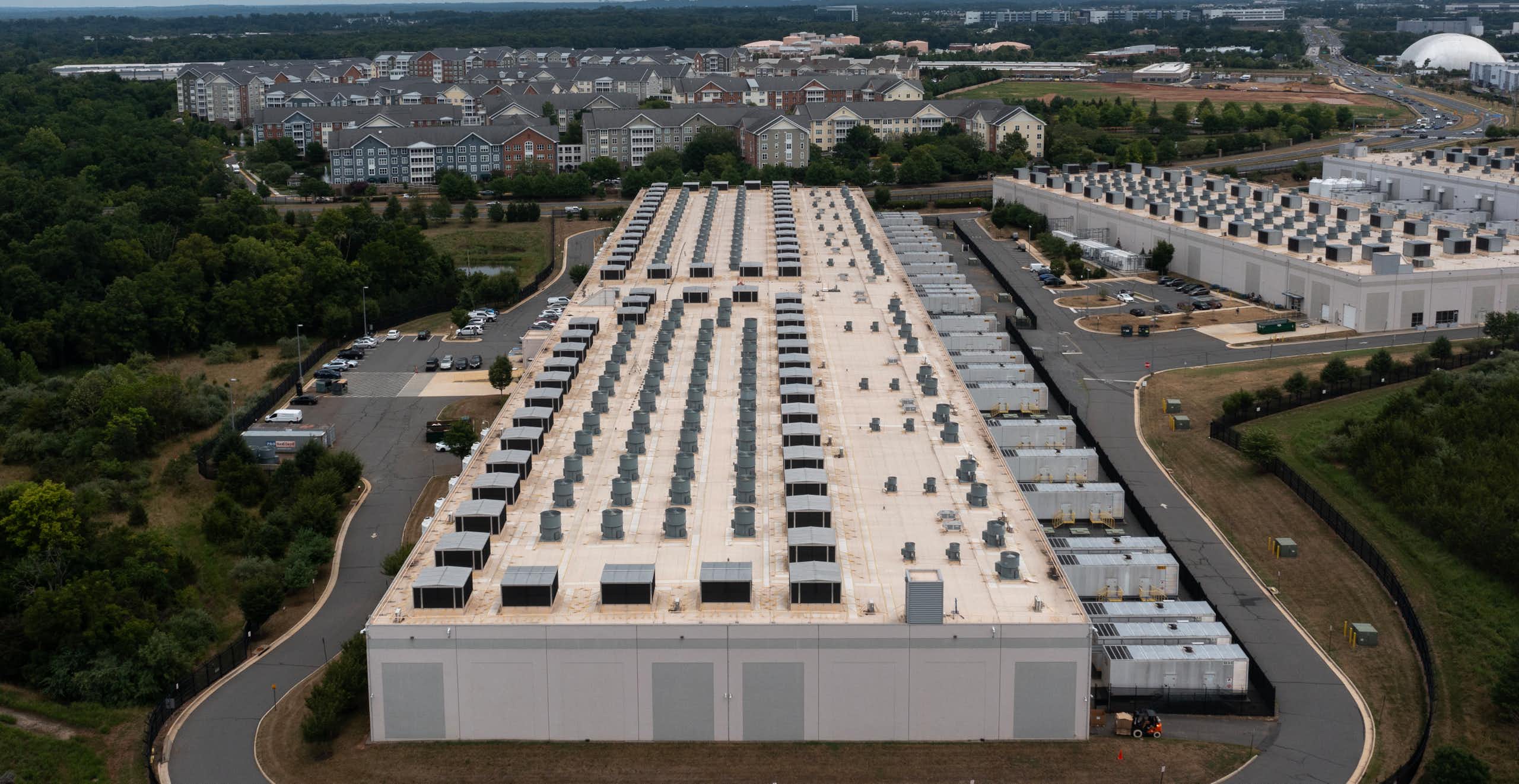 a massive warehouse-like building