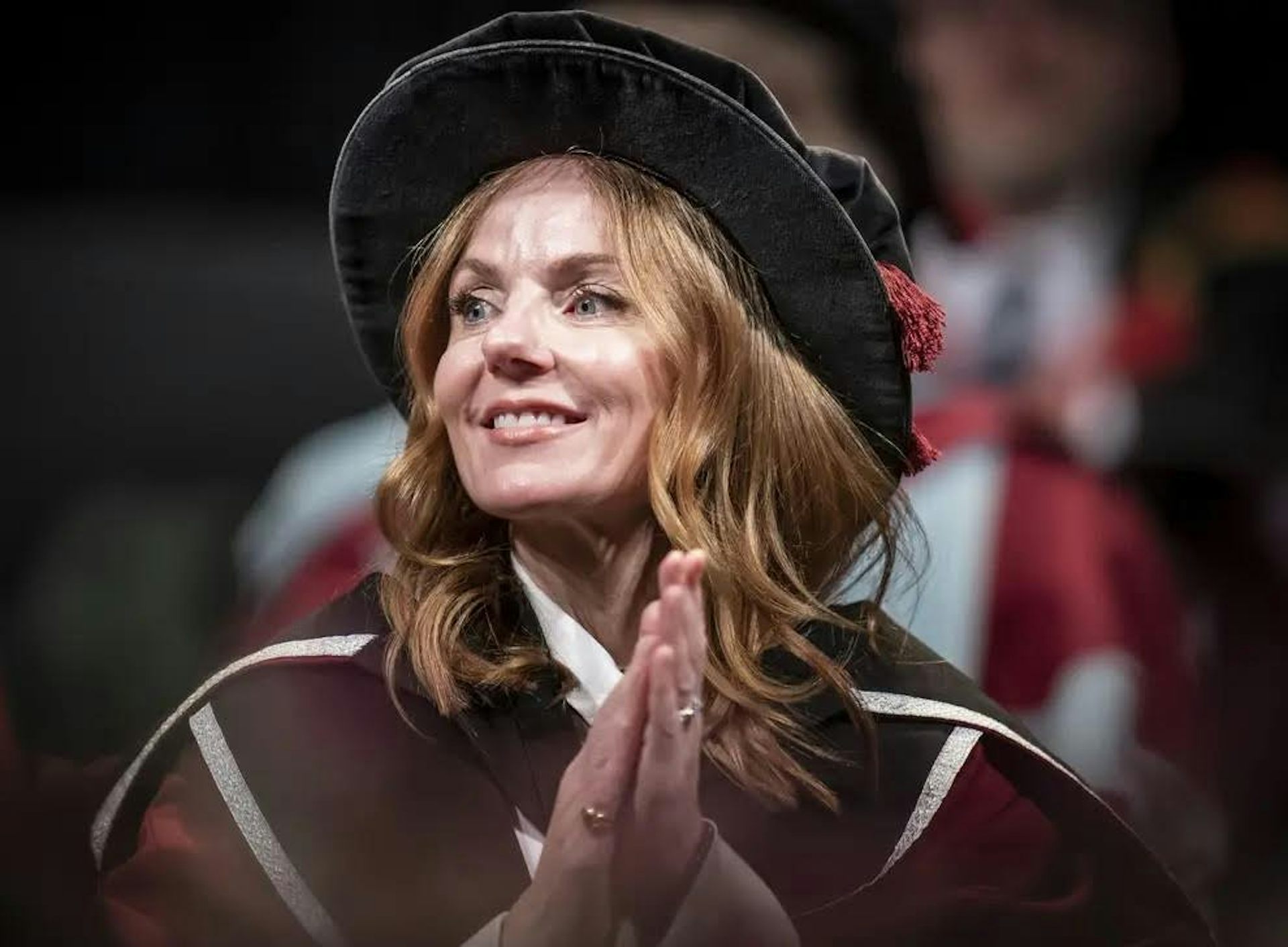 Halliwell in graduation robes