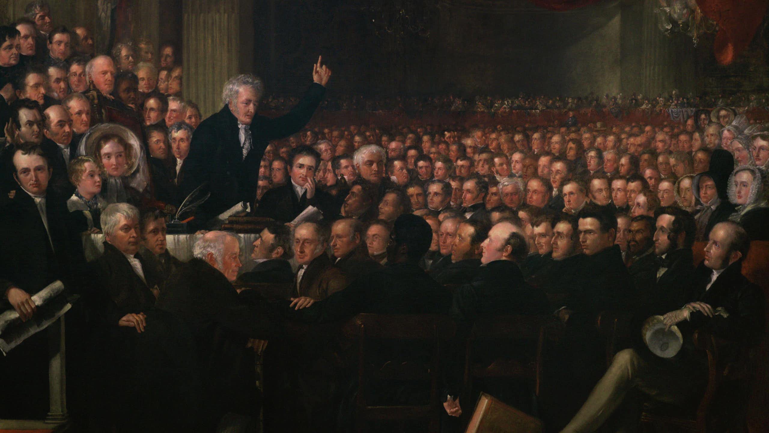 Painting of slavery abolitionists meeting