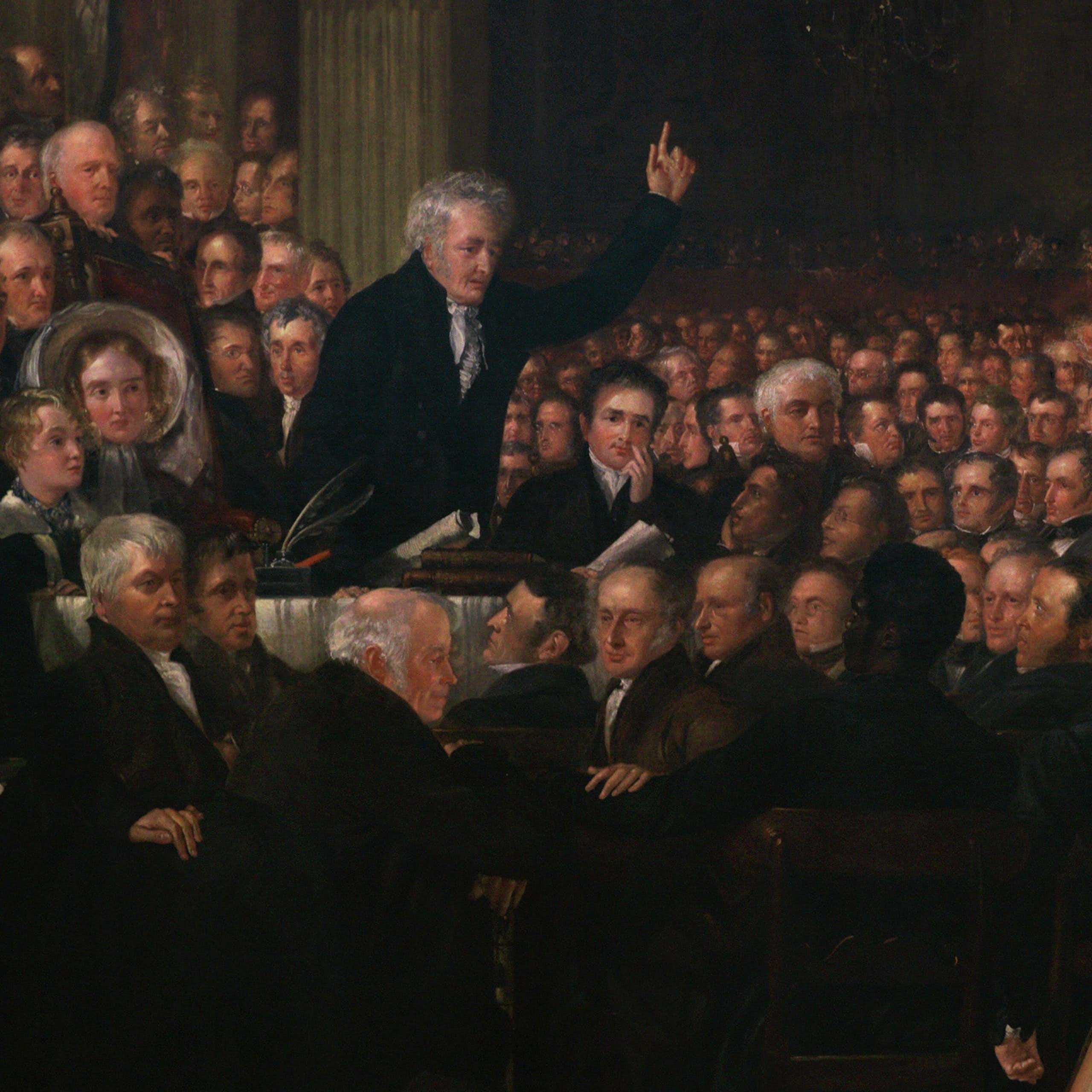 Painting of slavery abolitionists meeting