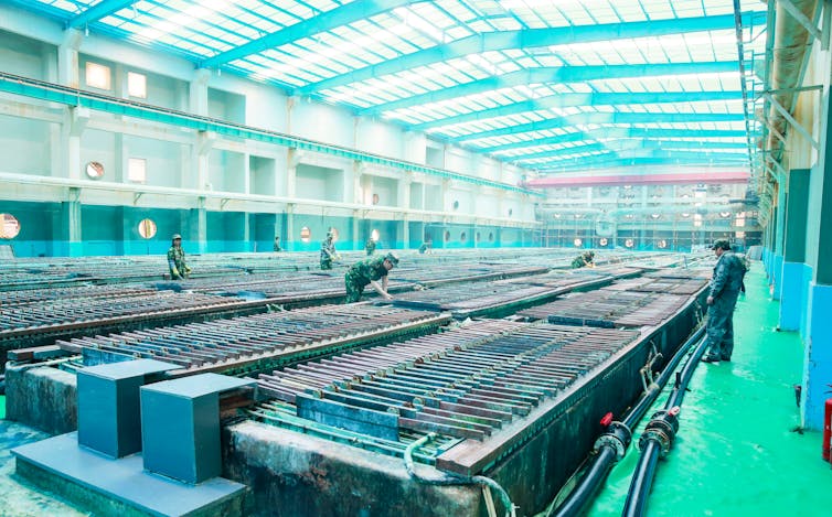 A rare earth production facility in China.