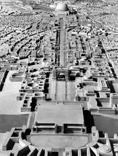 Maqueta del diseño de una ciudad.