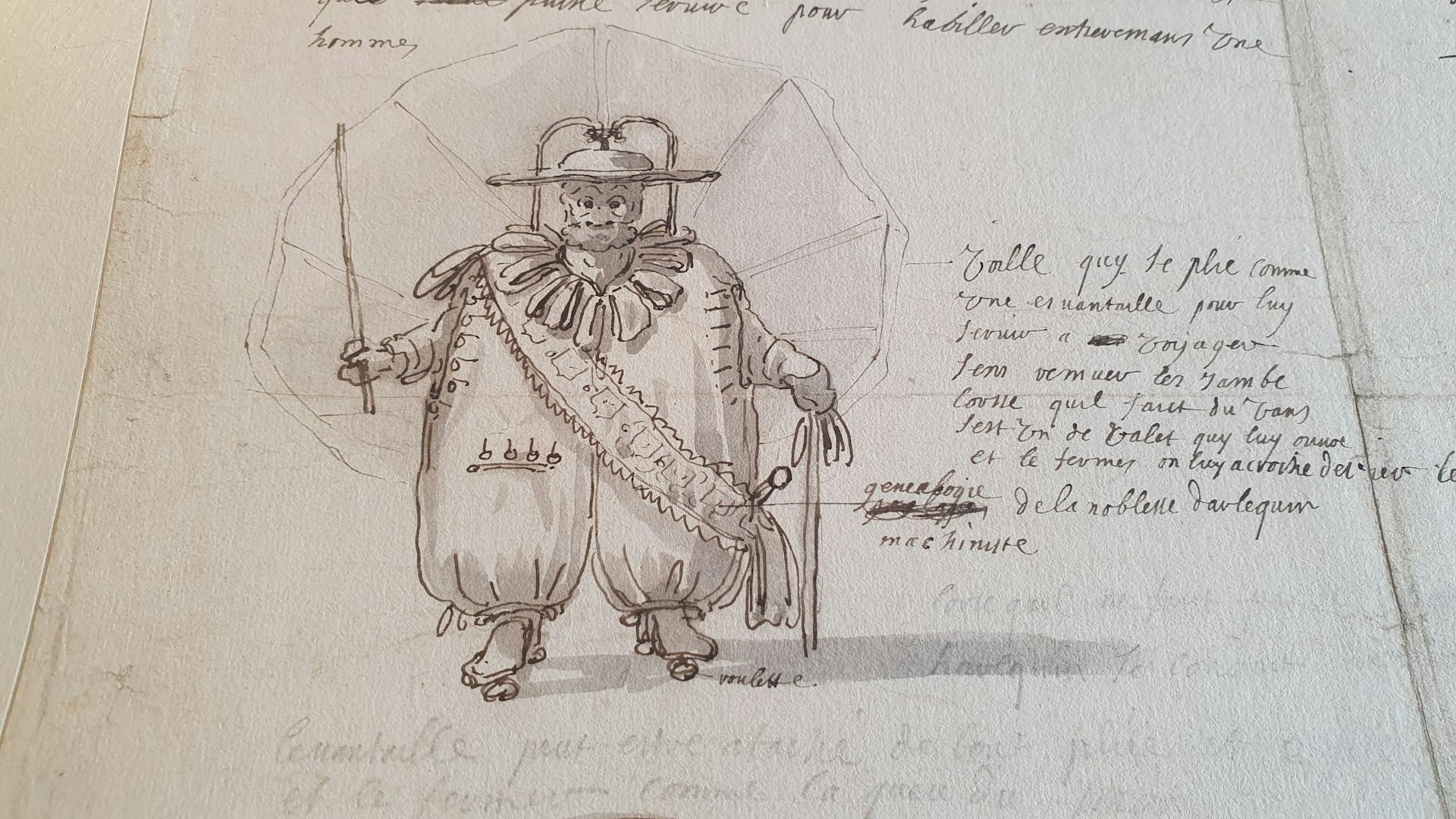 Les premières traces de patinage à roulettes dans le Zilbadone de Berain en 1670 -- photo : alexandre chartier