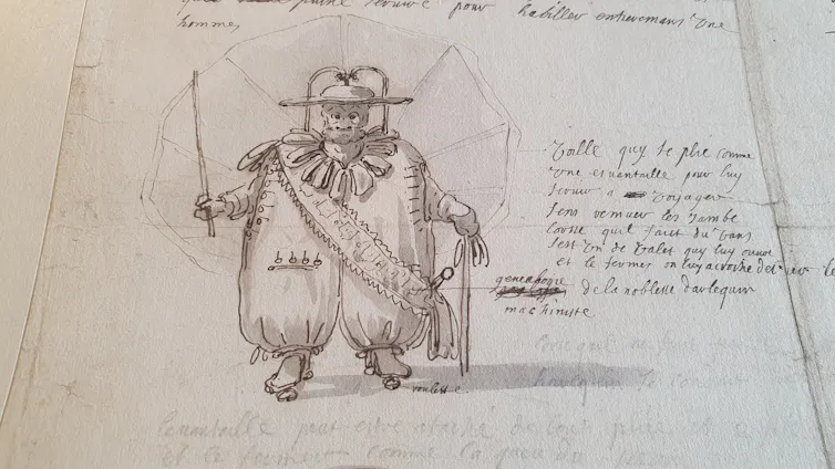 Les premières traces de patinage à roulettes dans le Zilbadone de Berain en 1670 -- photo : alexandre chartier