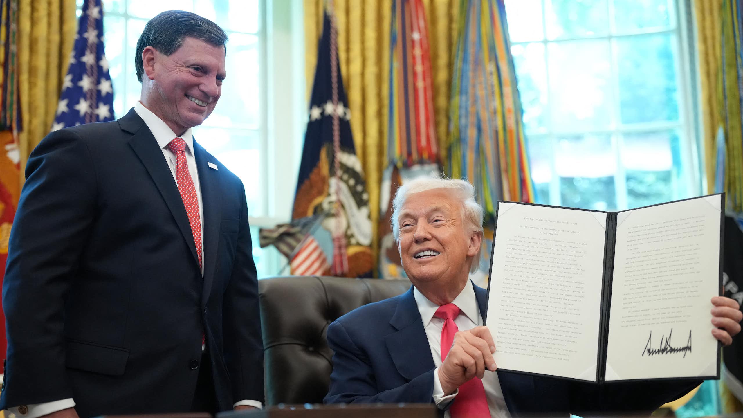 Frank Bisignano et Donald Trump