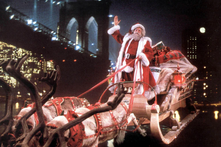 Santa on his sleigh