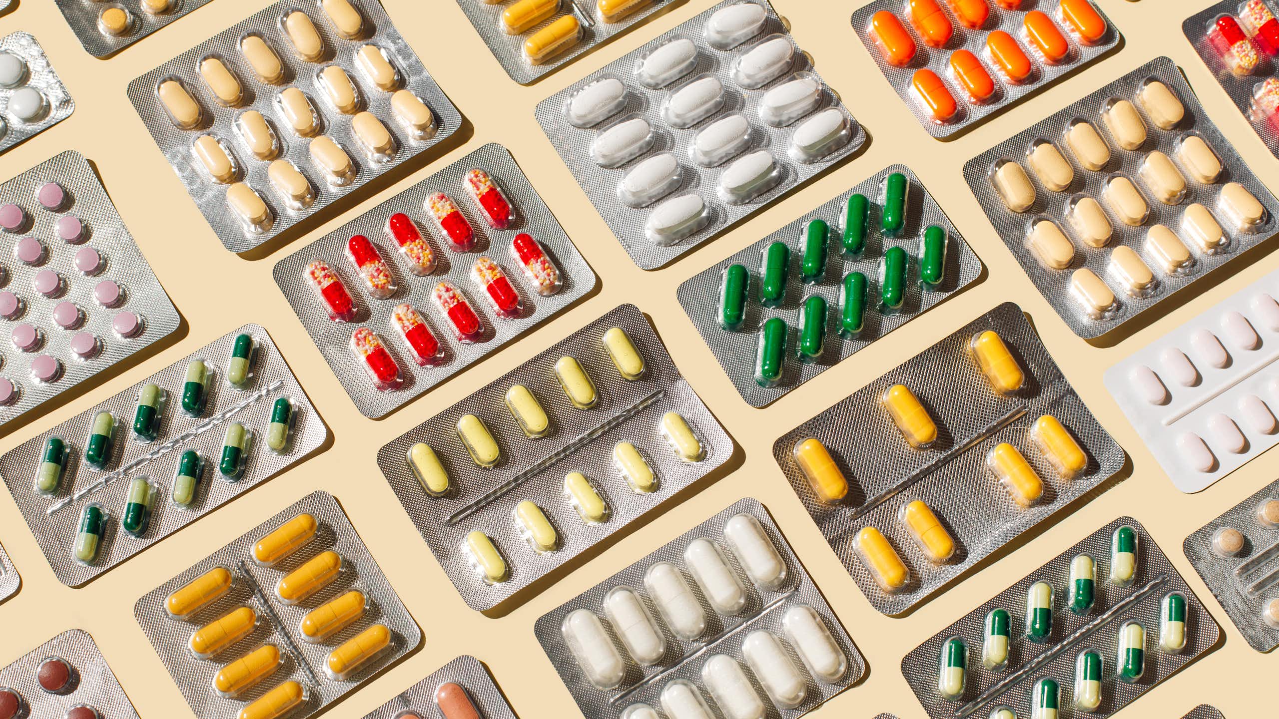 A selection of blister packs of medicines