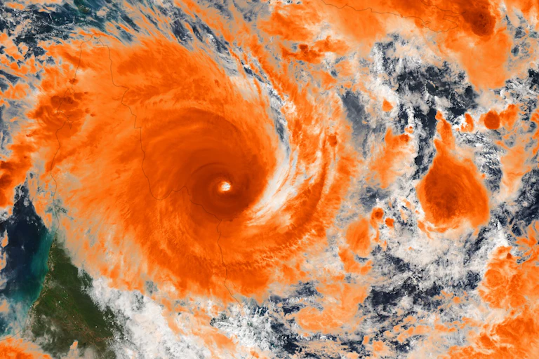 Tropical Cyclone Ita off-shore, Queensland, Australia