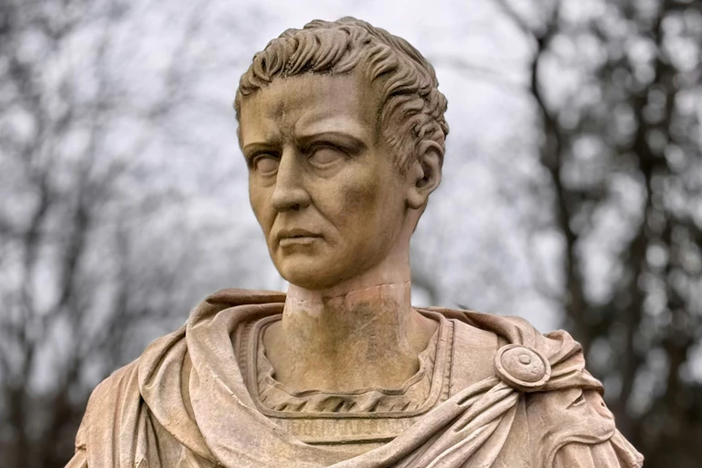 A Marble Bust of the Ancient Roman Emperor Caligula