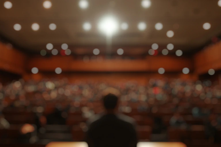 Blurred lecture theatre