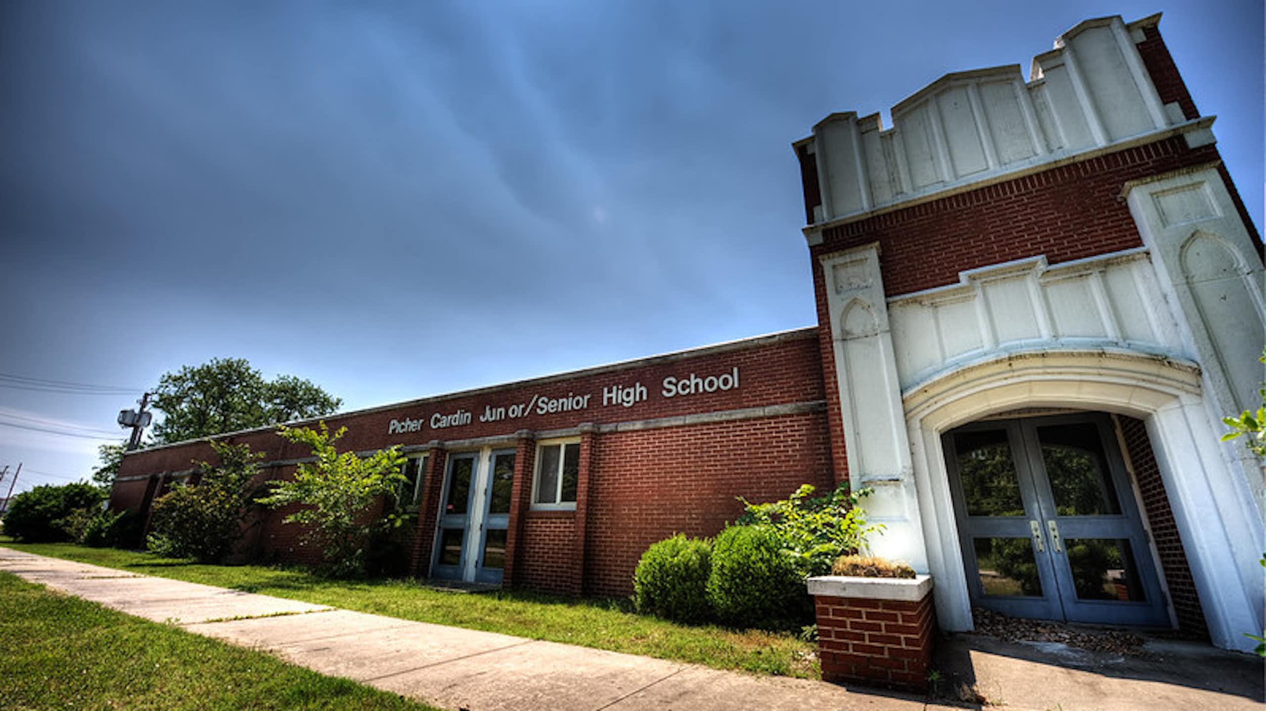 Une école abandonnée à Picher, dans l'Oklahoma