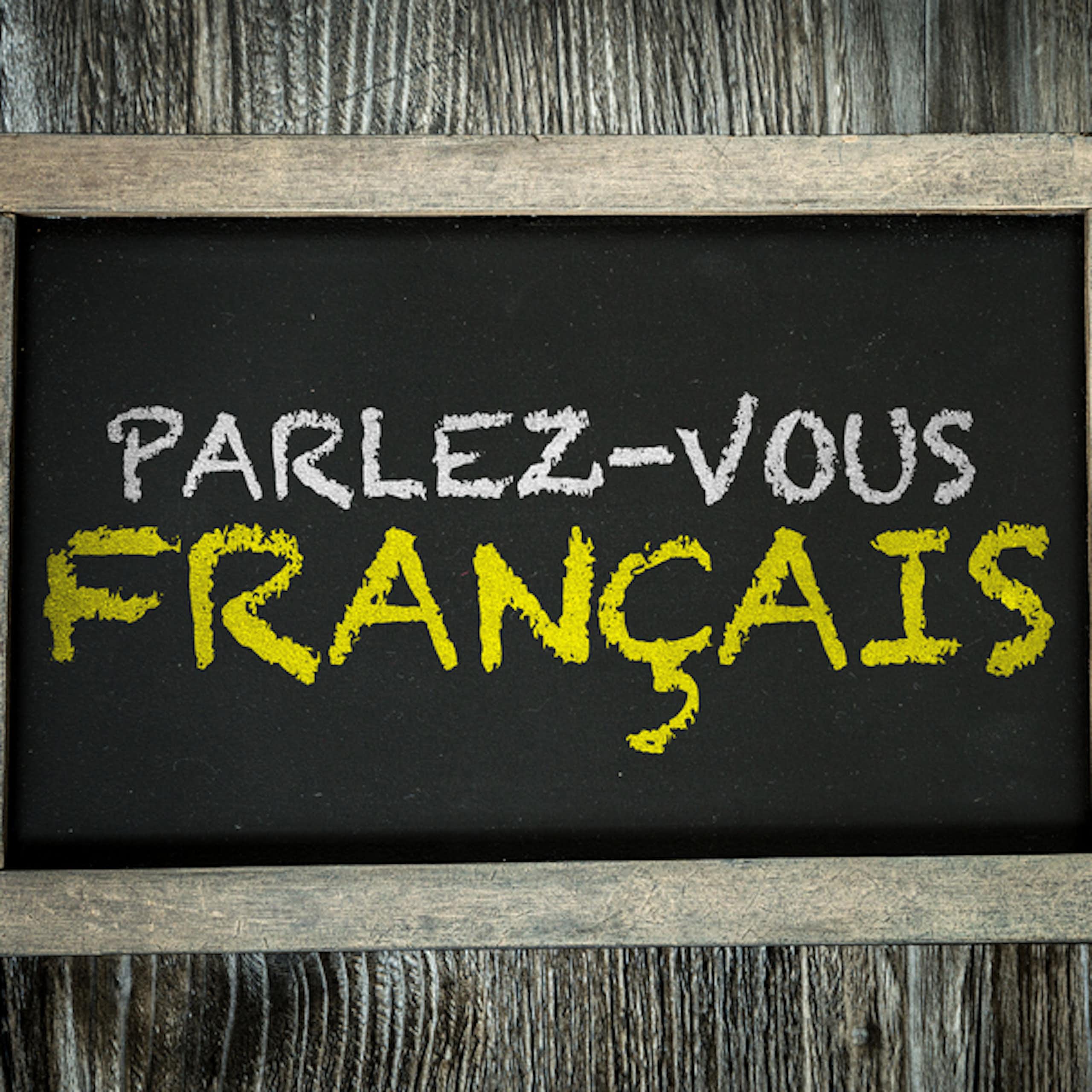 Un tableau avec la question "parlez-vous français ?"