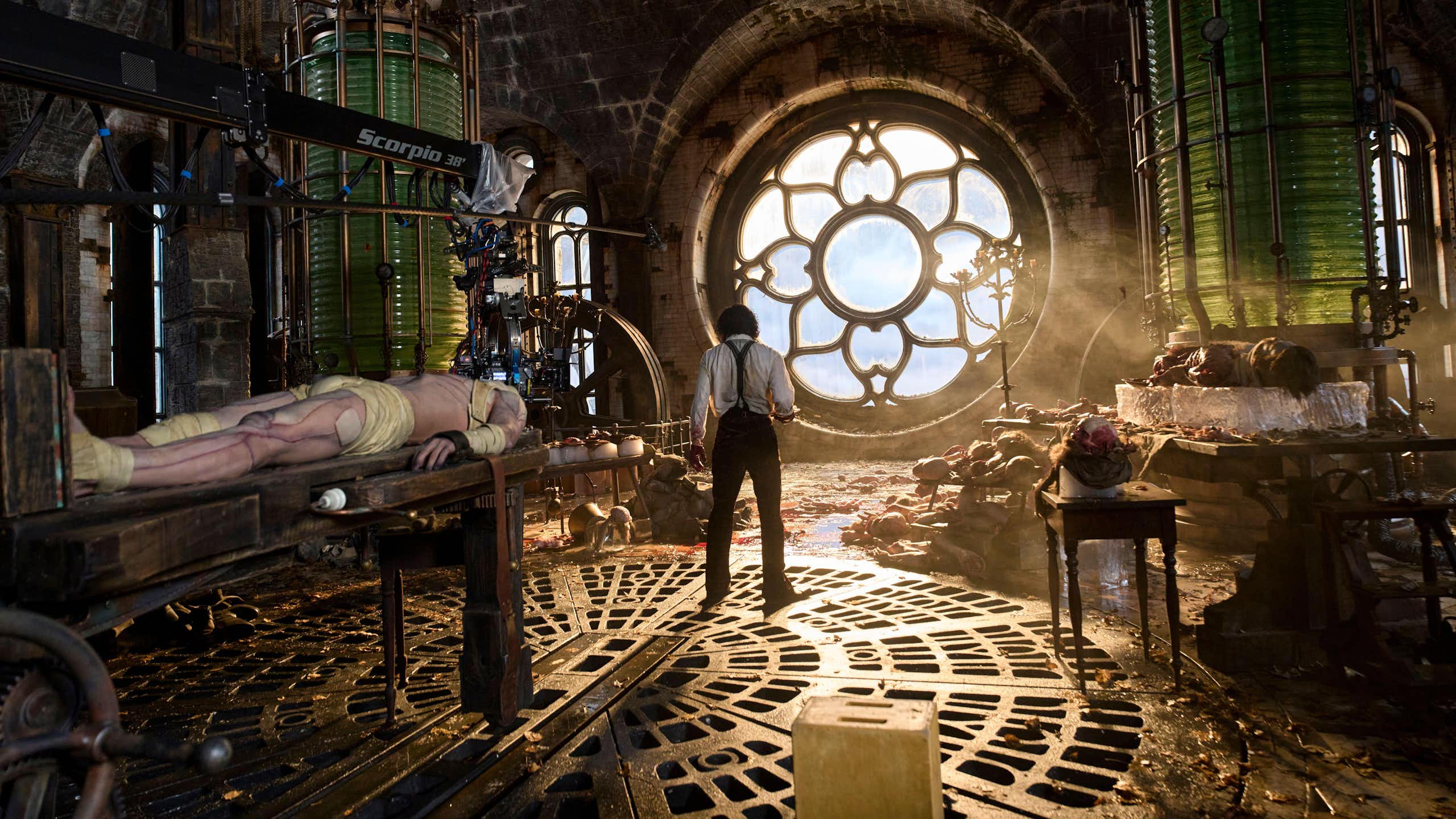 A still from Guillermo del Toro's Frankenstein.