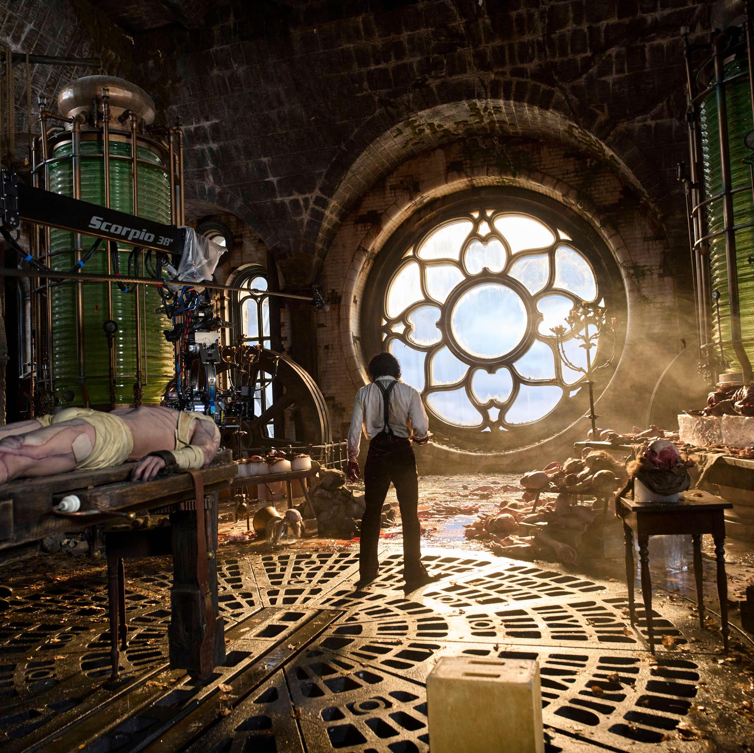 A still from Guillermo del Toro's Frankenstein.