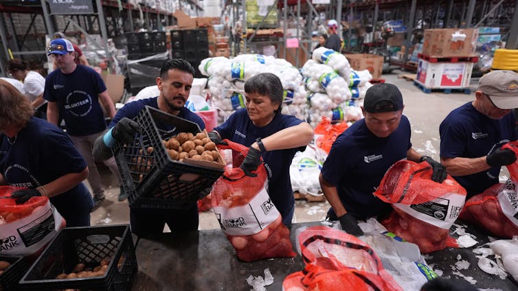National 211 hotline calls for food assistance quadrupled in a matter of days, a magnitude typically seen during disasters