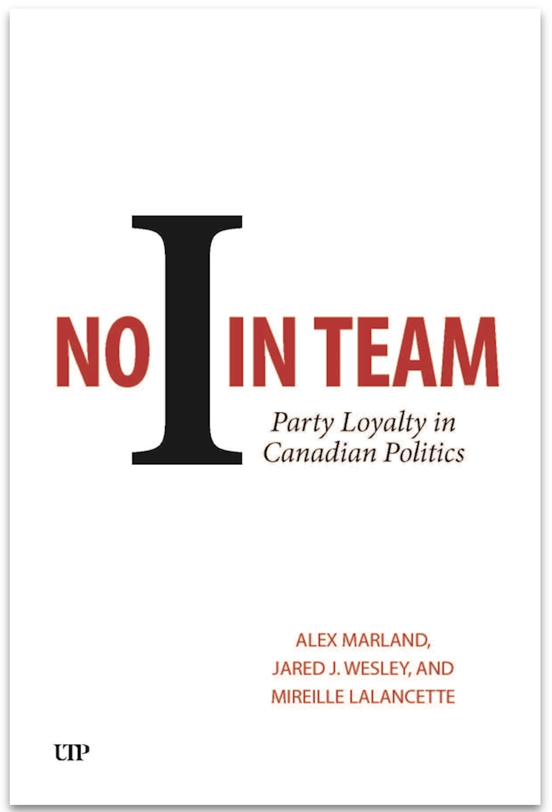 A white book jacket cover that reads No I in Team.