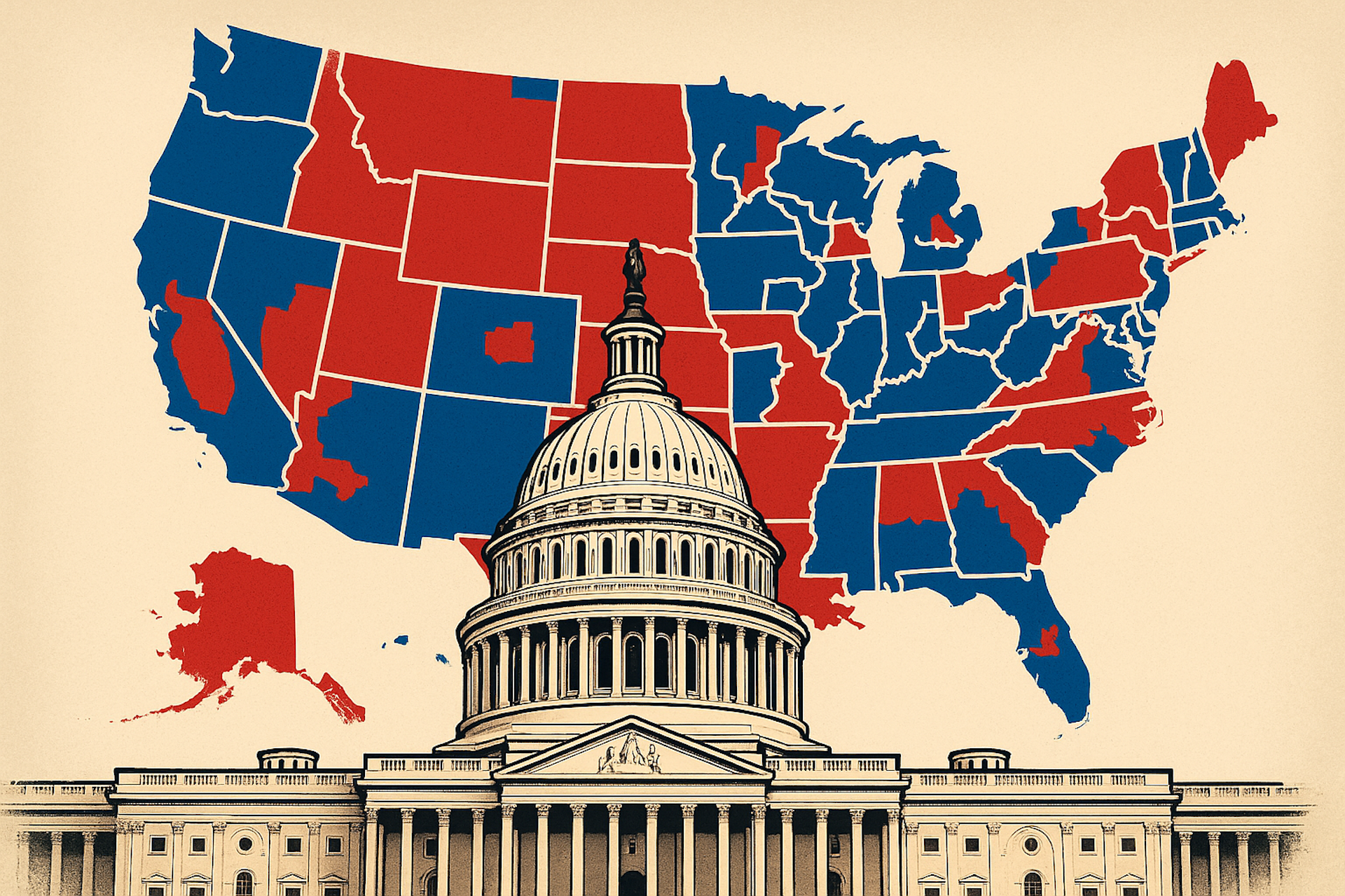 Linhas estaduais, disputas nacionais: o redesenho dos distritos e o futuro das eleições nos EUA