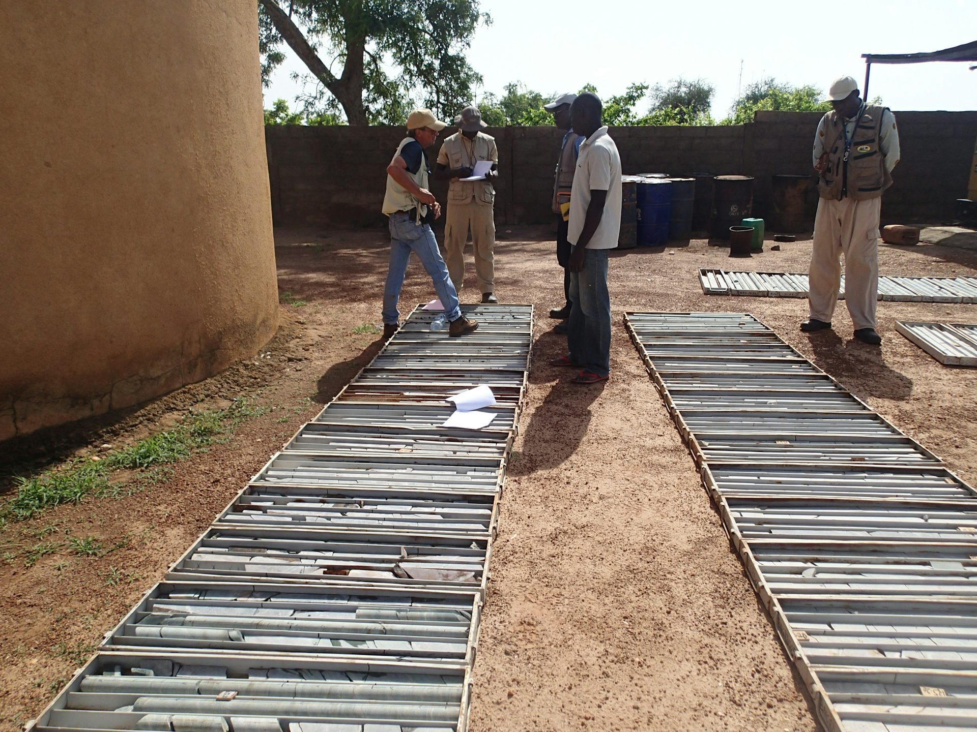 Carottes extraites d’un forage minier d’or au Burkina Faso