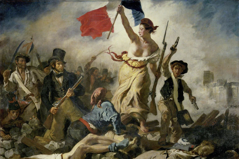 "Le 28 juillet 1830. La Liberté guidant le peuple", tableau d'Eugène Delacroix exposé au Louvre.
