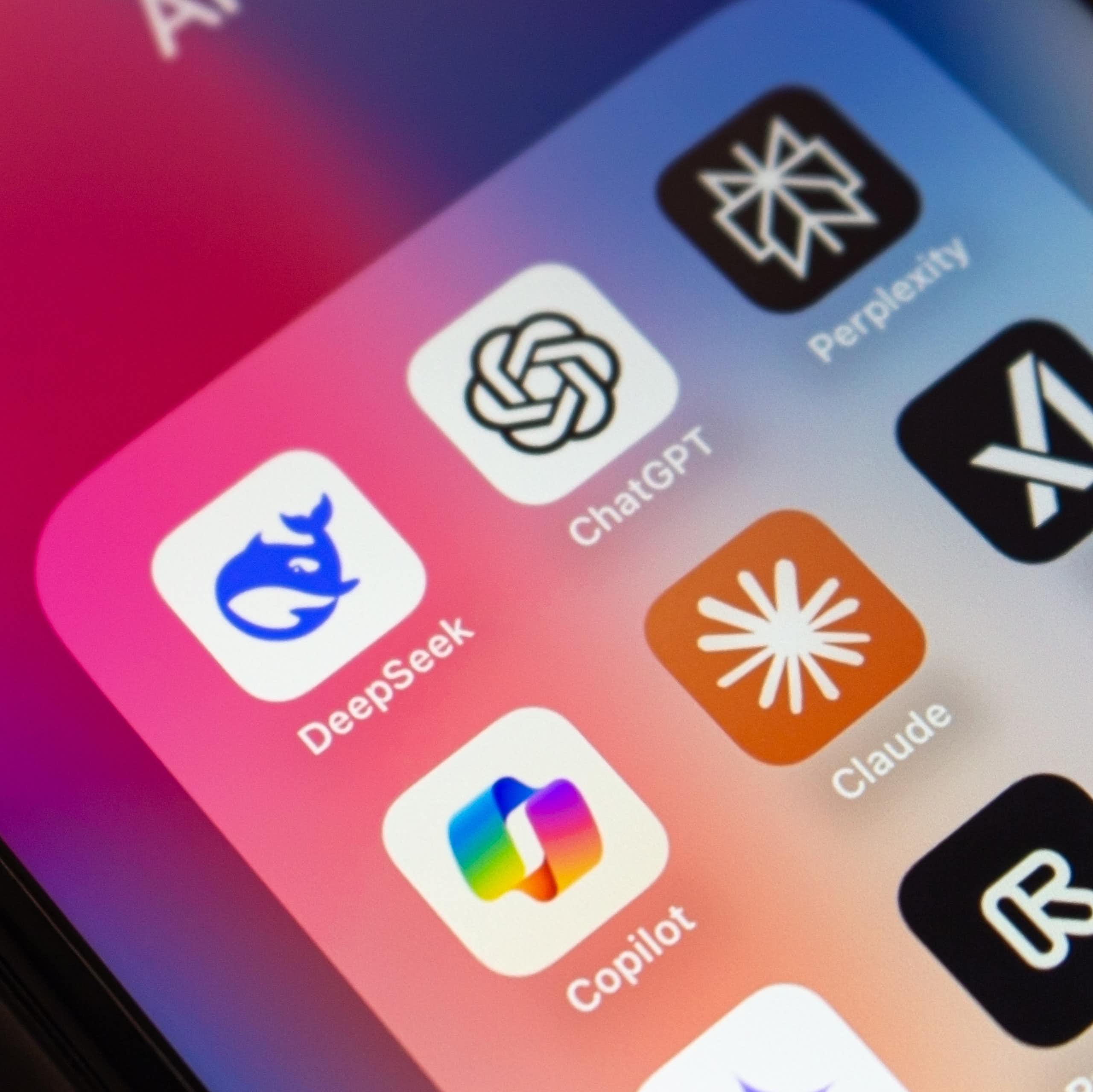 Artificial intelligence applications on a phone screen