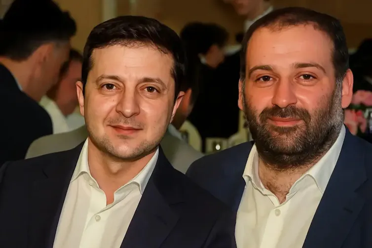 Volodymyr Zelensky and Timur Mindich.