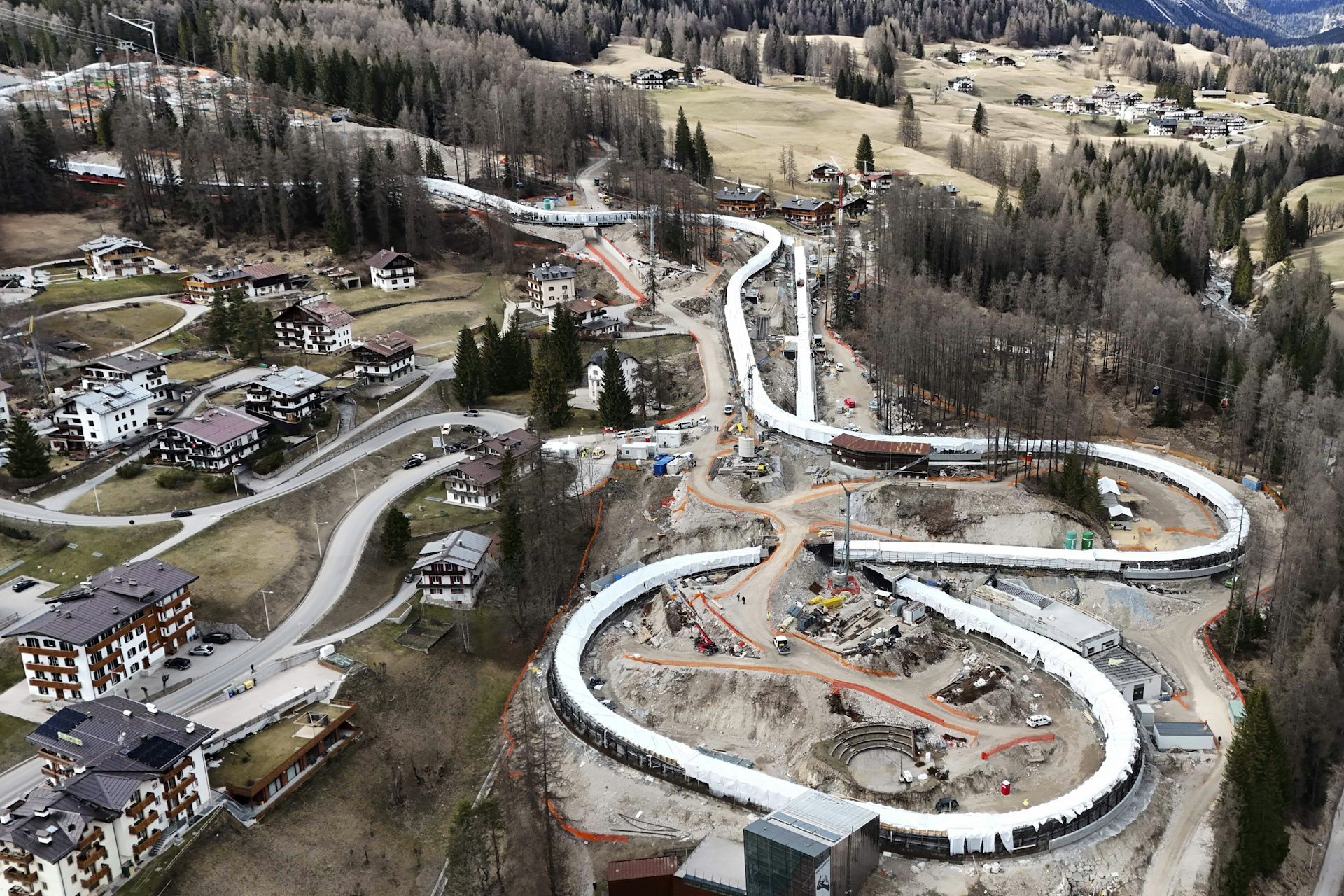 Construction work on sports facilities