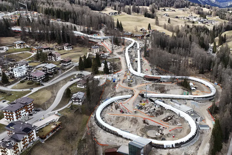 Construction work on sports facilities