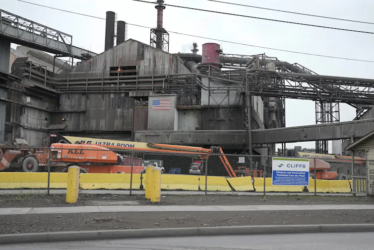 A large industrial building.
