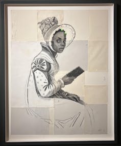 A portrait of a black woman in regency dress