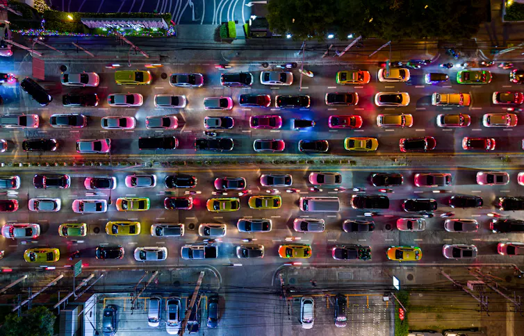 Car traffic from above