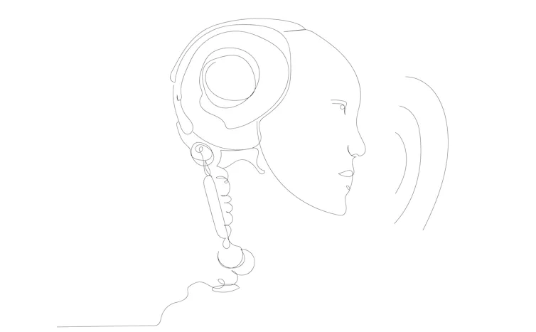Illustration of an AI being amicable