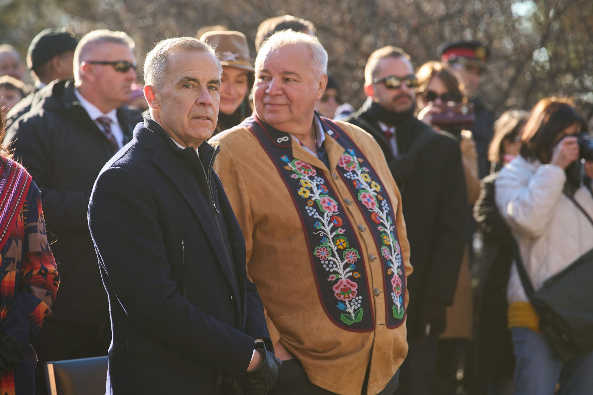 Two men during a ceremony