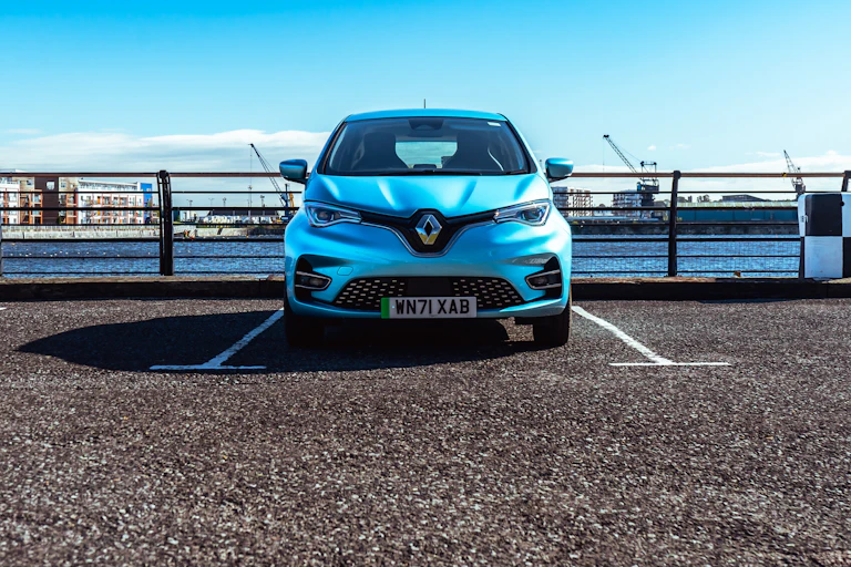 Parked electric car.