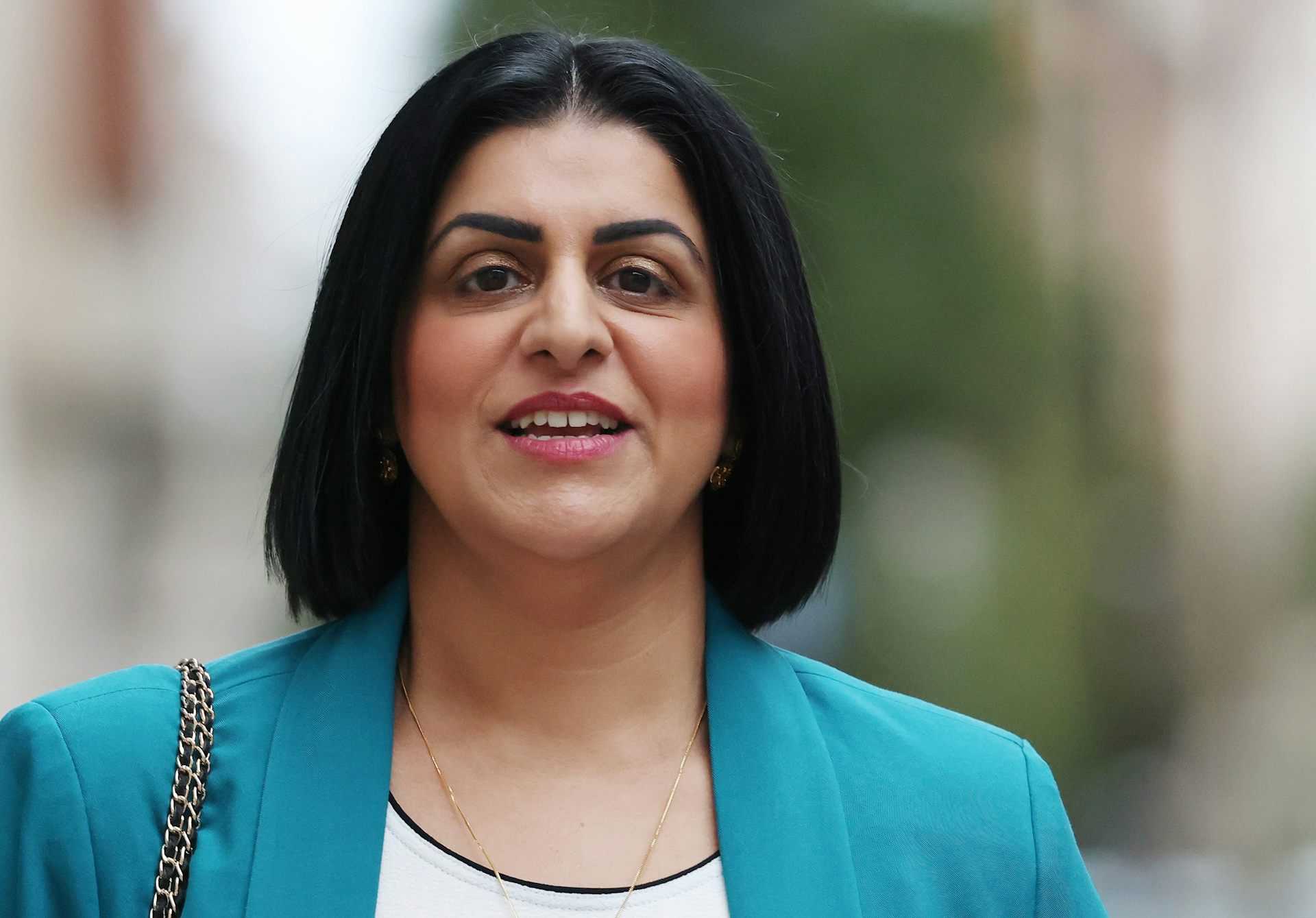 Close-up of Shabana Mahmood outdoors