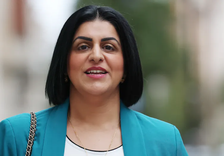 Close-up of Shabana Mahmood outdoors