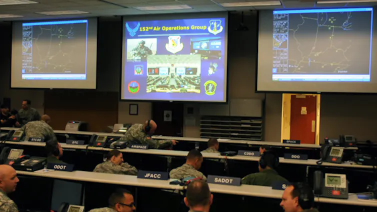 A computer-assisted wargame sponsored by the US Air National Guard (February 2015).