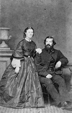 Julius von Haast, with his second wife Mary around 1865