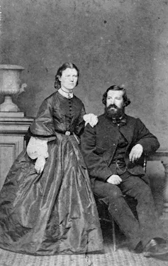 Julius von Haast, with his second wife Mary around 1865