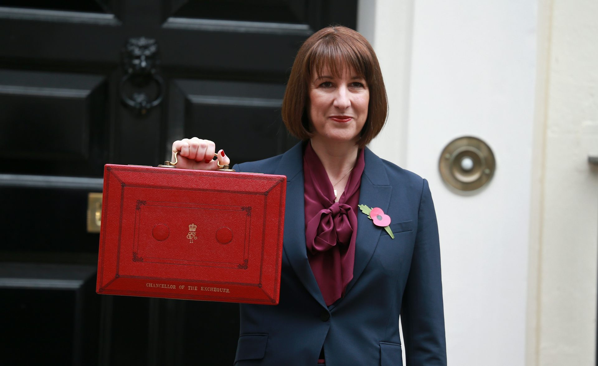 Rachel Reeves with her red briefcase.