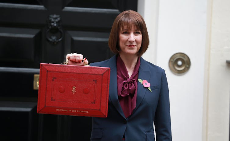 Rachel Reeves with her red briefcase.