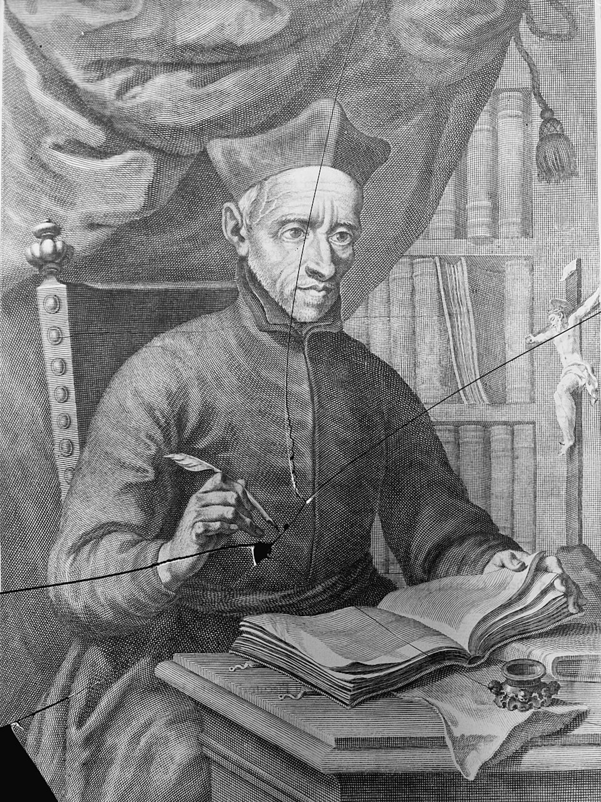 Imagen negativa de un dibujo de Francisco Suarez que forma parte de la colección Harris & Ewing.