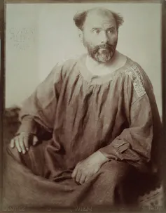 Klimt in a painter's gown